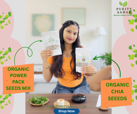 Organic Chia Seeds & Organic Power Pack Seeds Mix Combo