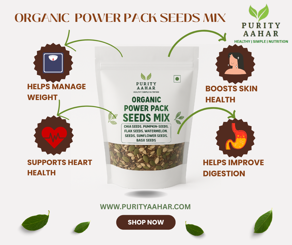Organic Power Pack Seeds Mix