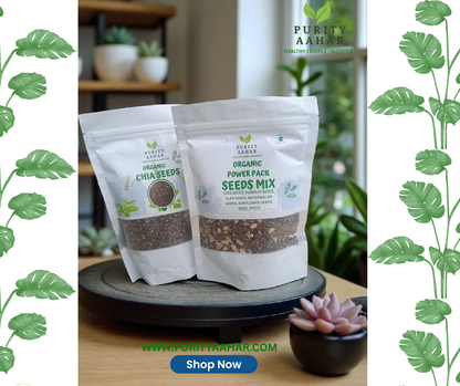 Organic Chia Seeds & Organic Power Pack Seeds Mix Combo