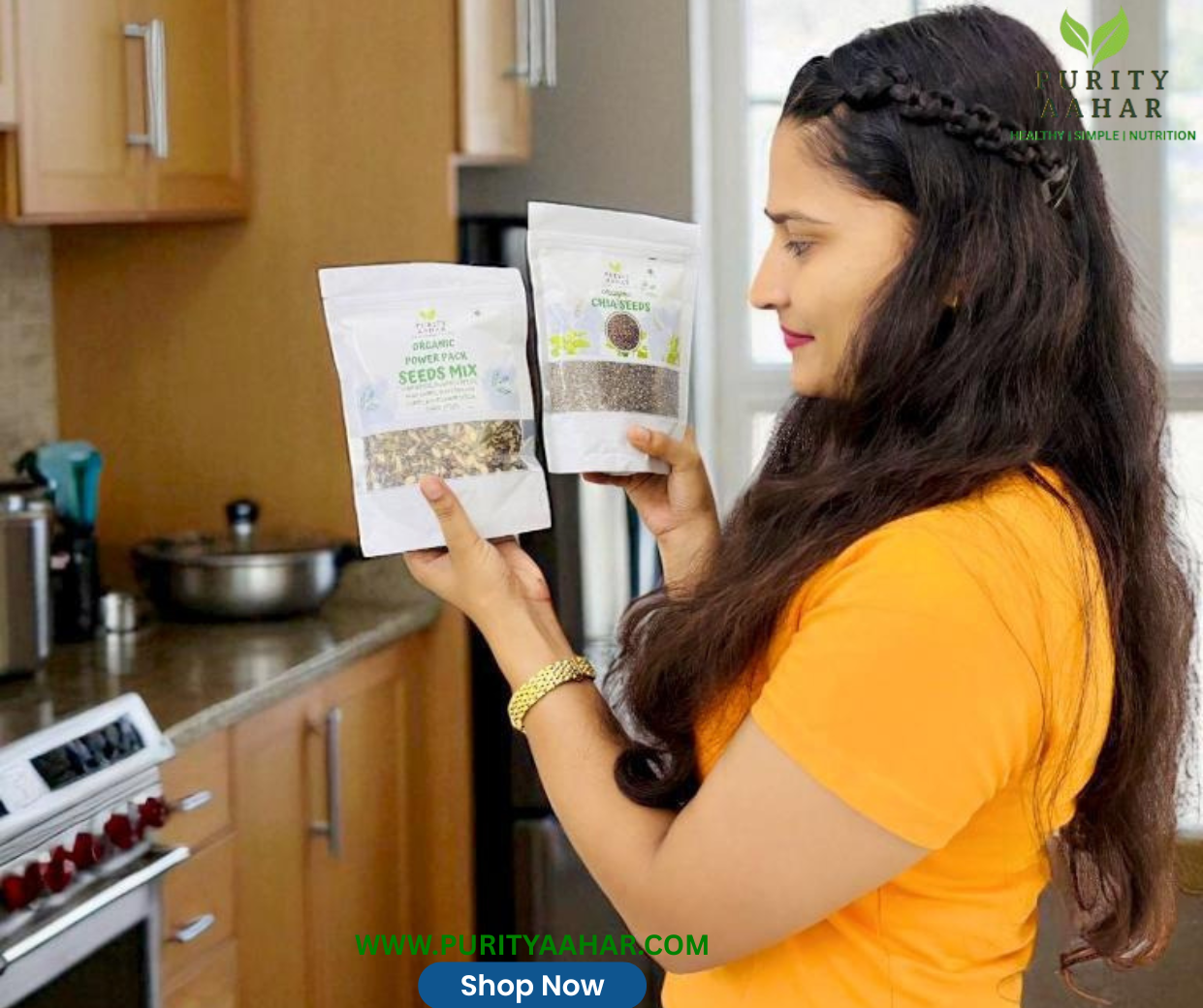 Organic Chia Seeds & Organic Power Pack Seeds Mix Combo